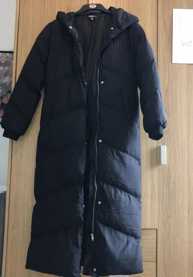 £14.99 • Buy Missguided Black Maxi Hooded Puffer Coat Size 4