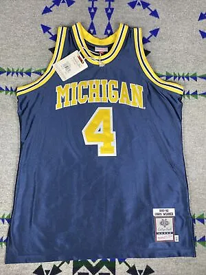 Michigan Wolverines Chris Webber Mitchell & Ness Authentic Jersey Sz 48 XL Fab 5 • $249