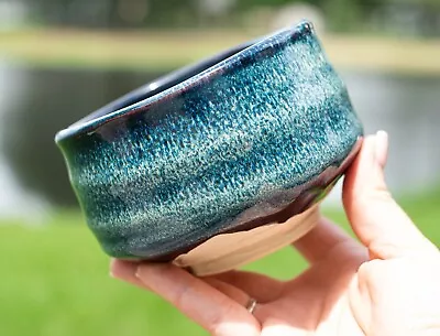 Matcha Bowl With Navy Sea Cucumber Glaze Matcha Cup 17oz • $44.99