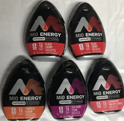 NEW (Lot Of 5) MiO Energy Liquid Water Enhancer CAFFEINE & B Vitamins Exp. 23-24 • $19.63