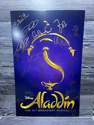 $172 • Buy Aladdin Cast Signed, Broadway Window Card/poster