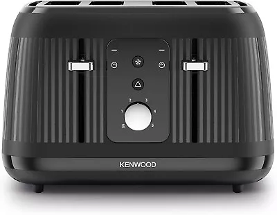 Kenwood TFP09.000BK NEW 4 Slice Toaster Defrost Functions 1800w Midnight Black • £24.99