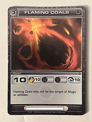 Chaotic 79/222 Flaming Coals Holo Foil Rare Attack Card • $4.94