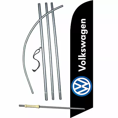 Volkswagen Flag Flutter Feather Banner Swooper Windless Bundle Kit COMPLETE • $49.95