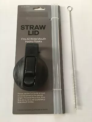 New Straw Lid With 2 Straws + 1 Brush Fits Wide Mouth HydroFlask Water Bottle • $9.99