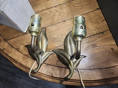 2 Vintage Metal Wall Sconce 70‘s Plug In Lamp MCM. Non Working. • $25