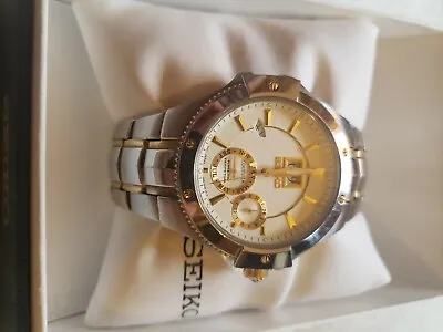 *MINT* SEIKO Gent's Wristwatch Model 502294 7D48-0AB0 Cotura Kinetic Movement • $465