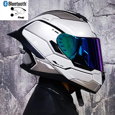 DOT Bluetooth Full Face Dual Lens Motocycle Helmet Off Road ATV Motocross Helmet • $99.79