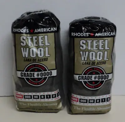2 Packages - Steel Wool 24 Pads Of Super Fine Grade #0000 Rhodes American  10938 • $15.95