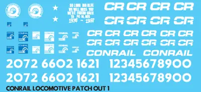 N Scale - Conrail Paint Out Decal Set • $4