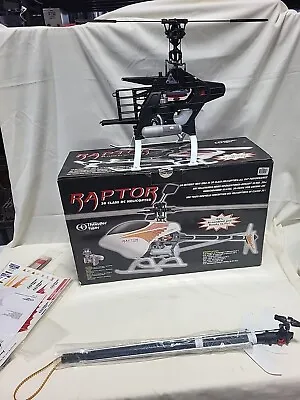 Thunder Tiger Raptor Size 30 Class 3D Helicopter Preowned Kit Needs Assembled  • $400