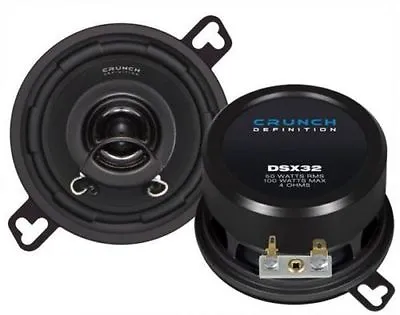 Crunch DSX32 3.5  8cm 2 Way Coaxial Car Speakers Custom Fit 1 Pair • £39.99