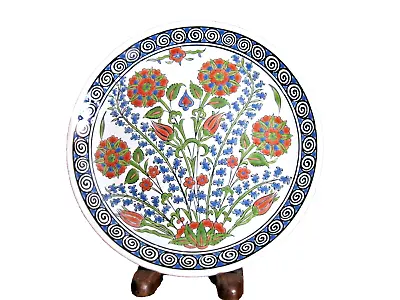 Rodos Greece Hand Made Art Pottery 7  Floral Plate By Lindos Keramik • $15.99