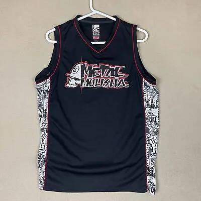 Metal Mulisha Shirt Mens Large Black Graphics Print V Neck Sleeveless Adult • $22.99