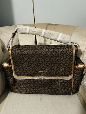 NWT Michael Kors Signature Large Travel Diaper Baby Messenger Bag Handbag Brown • $236.55