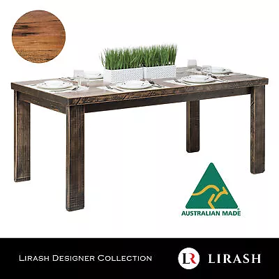 Solid Timber Dining Table 180cm Rectangle 8 Seater Wooden Kitchen Table Island • $1145