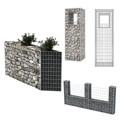 Gabion Stone Basket Retaining Wall Garden Cage Fench Basket Galvanised Steel • £36.99