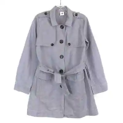 CAbi Tanner Trench Coat Pale Lavender Linen Blend Women’s Size Small #5296 • $30