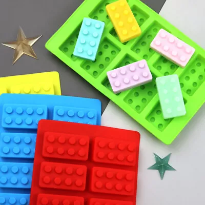£2.69 • Buy Bricks Blocks Silicone Chocolate Bar Mould Cookies Fondant Jelly Ice Cube Mold