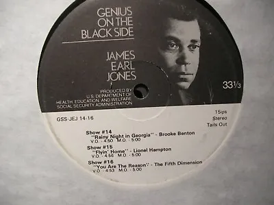 GENIUS ON THE BLACK SIDE With James Earl (Darth Vader) Jones Lot 2 1975 Radio LP • $7.95