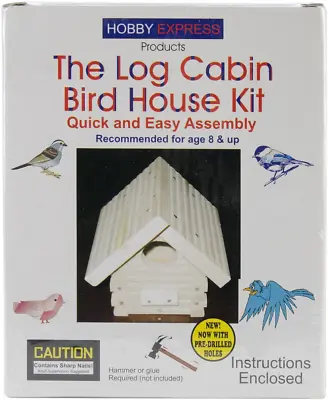 $17.63 • Buy Pinepro Unfinished Wood Kit, Log Cabin Bird House
