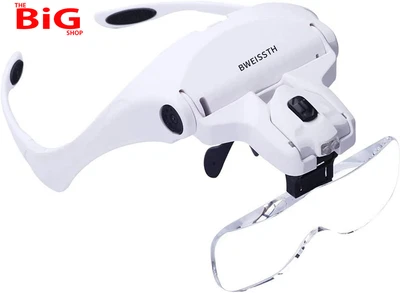 £23.99 • Buy Head  Mount  Magnifier ,    Lighted  Magnifying  Headband  Glass  Loupe  Visor  