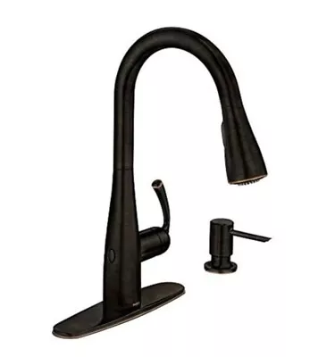 Moen Essie 87014EWBL  Touchless One-Handle High Arc Kitchen Faucet - Matte Black • $130