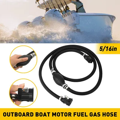 5/16  Gas Hose Fuel Line Assembly Primer Bulb Universal For Boat OUTBOARD Marine • $20.99