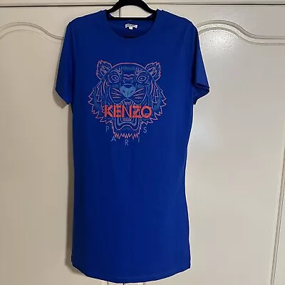 Kenzo T-shirt Tiger Dress Blue Excellent Condition Size L Fit Ladies 10 12 14 • $99