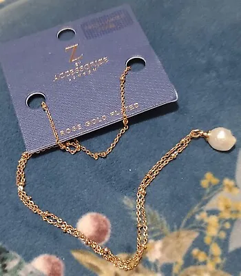 Z By ACCESSORIZE  Rose Gold Plated Necklace.  Freshwater Pearl • £7.99