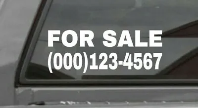 FOR SALE & Phone Number Vinyl Decal Sticker Car Truck SUV  Window Sign • $3.75