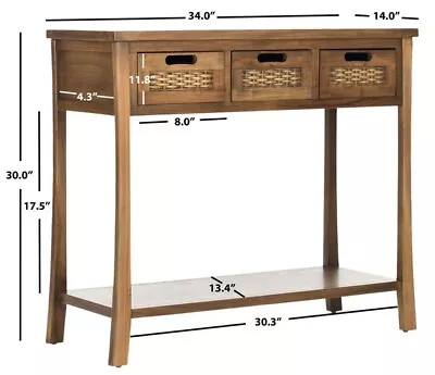 Safavieh AUTUMN 3 DRW CONSOLE Reduced Price 2172725549 AMH6510B • $144