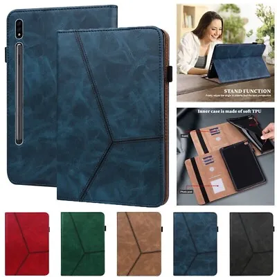Leather Flip Case Cover For Samsung Galaxy Tab A A7 A8 A9 S2 S6 S7 S8 S9 Tablet • $17.49