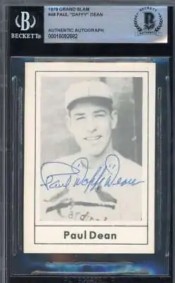 Paul Daffy Dean Beckett BAS Signed 1978 Grand Slam Autograph • $112