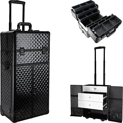 VER Beauty Professional Rolling Makeup Train Case Cosmetic Organizer With Locks • $139.99