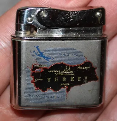 Vintage 1950's Mylflam Lighter Souvenir W/lockheed Constellation Turkey • $29.99