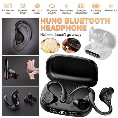 $19.99 • Buy Sweatproof Wireless Bluetooth Earphones Headphones Sport Gym Earbuds With Mic