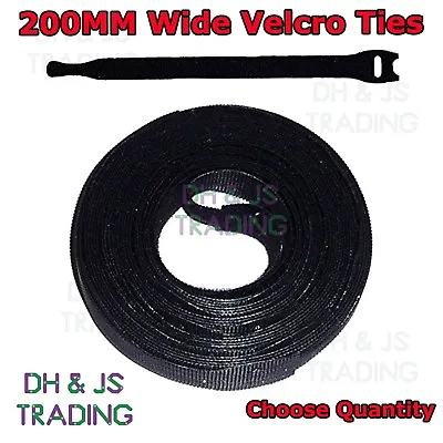 £1.99 • Buy 200mm Velcro Cable Ties One Wrap Reusable Cable Tie Wrap Double Sided Strapping 