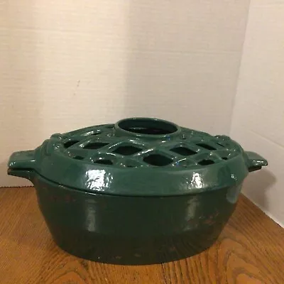 Cast Iron Enameled Lattice Top Stove Top Humidifier Steamer • $35