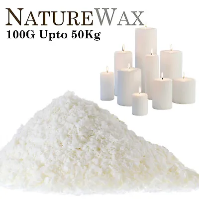 100% Pure Candle Making Wax Soy Wax/Soya Natural Flakes Clean Burning WHITE UK • £2.30