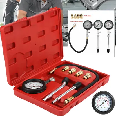 Pro. 0-300PSI Engine Compression Tester Kit Tool For Automotives And Motorcycles • $20.49