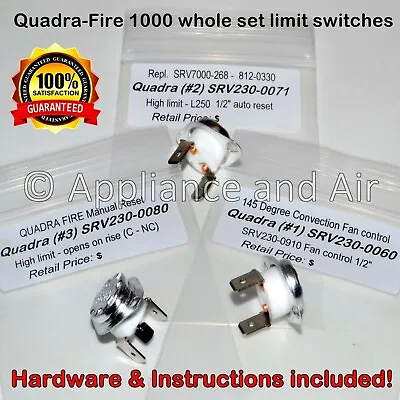 All Three QuadraFire 1000 Pellet Stove Switch SRV230-0060/0071/0080 SHIPS TODAY! • $39.95