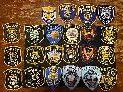 Vintage Obsolete State Of Michigan Police Patches Mixed  Lot Of 22 Item 263 • $10.50