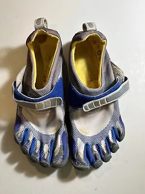 Fivefingers Vibram Men’s US 9.5-10 EU 43 Grey Blue Barefoot Running Shoes • $34.99