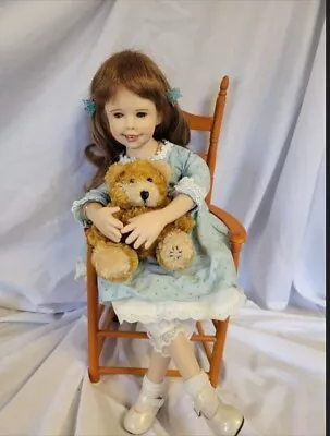 Master Piece Gallery Sylvie Font Resin 'Flo' W/Teddy Bear And Chair LTD 86/300 • $69.99