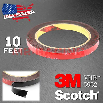 $8.39 • Buy Genuine 3M VHB #5952 Double-Sided Mounting Foam Tape Automotive Car 10mmx10FT