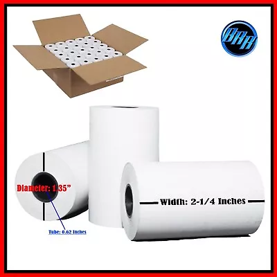 2 1/4  X 50' Thermal Paper 50 Rolls -verifone Vx520 Ingenico Ict220 Ict250 Fd400 • $22.49