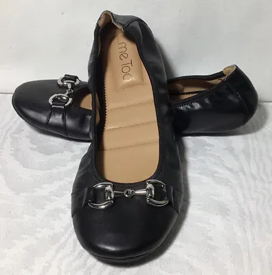 Me Too “Lexey” Black Ballet Flats W/Horsebit Detail 6.5 M Great Condition • $18.50