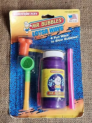 Vintage 1993 Mr Bubbles Tootsietoy W/ Bubble Pipe Clover Straw & Accessories NEW • $15.99