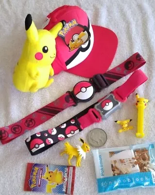 $8.99 • Buy Pokémon Lot Toys PEZ, Lego, Cards Match Battle New In Pack, Hat, Plush /Tag Belt